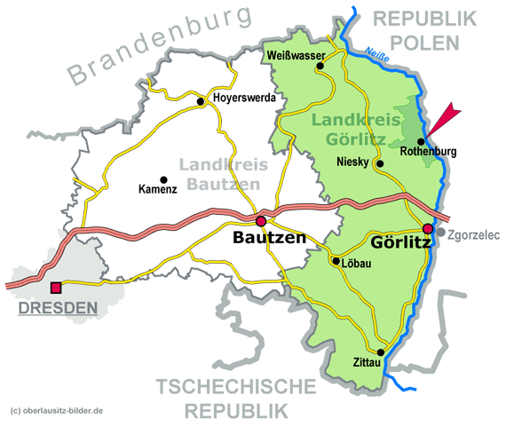 geografische Lage Rothenburg/O.L.