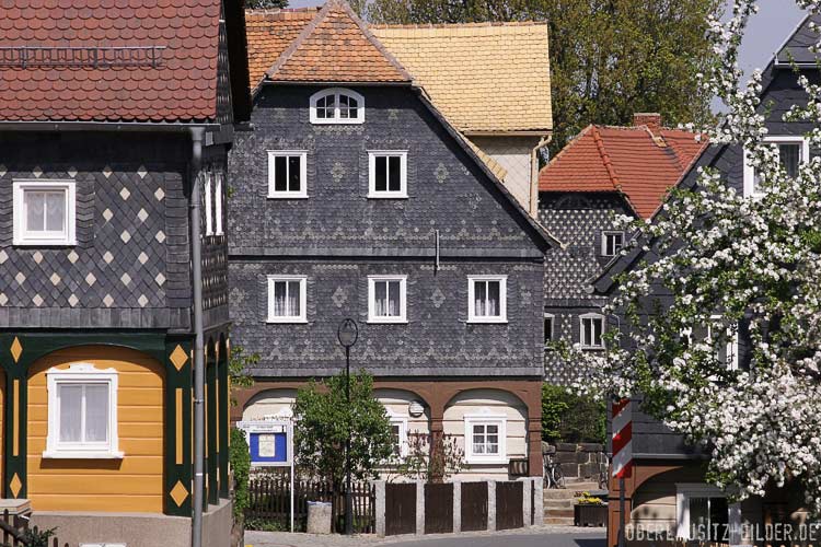 Umgebindehäuser im Denkmalort Obercunnersdorf