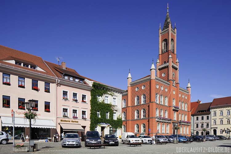 Marktplatz mit Rathaus Kamenz